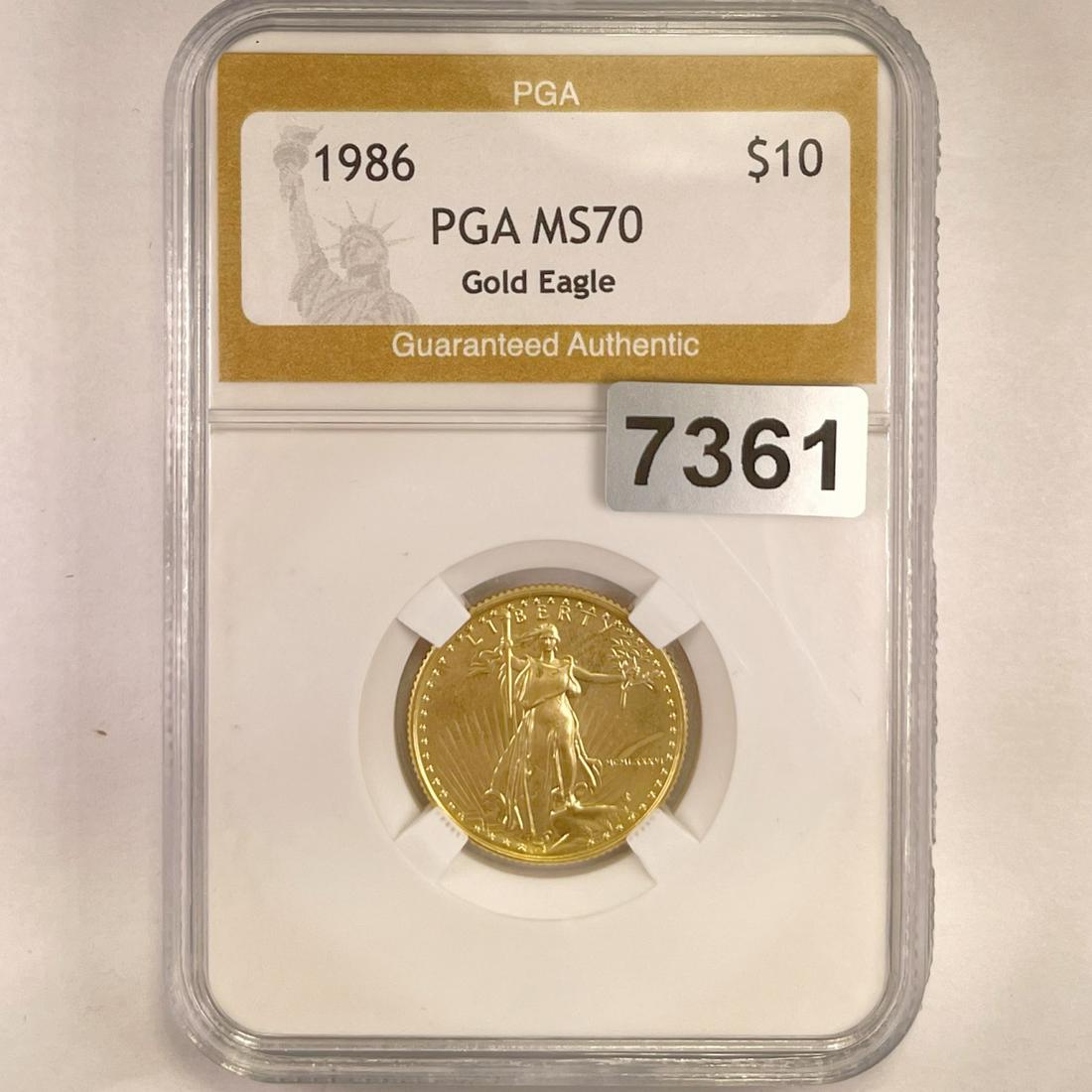 1986 $10 Gold Eagle PGA - MS70 (1 of 2)
