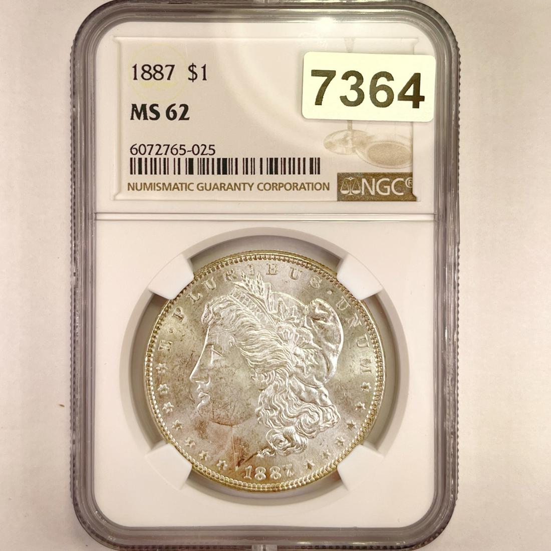 1887 Morgan Silver Dollar NGC - MS62 (1 of 2)