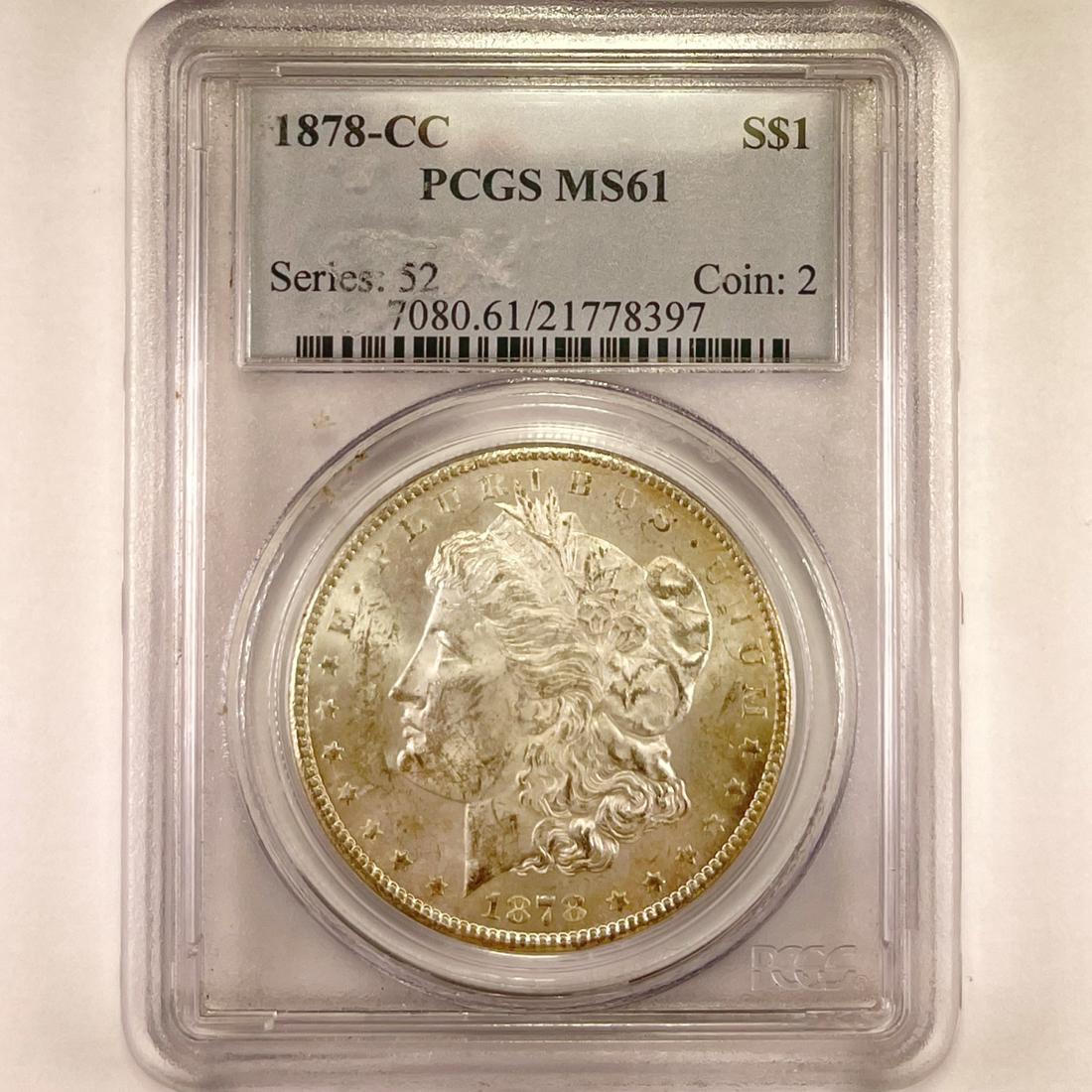 1878-CC Morgan Silver Dollar PCGS - MS61 (1 of 2)