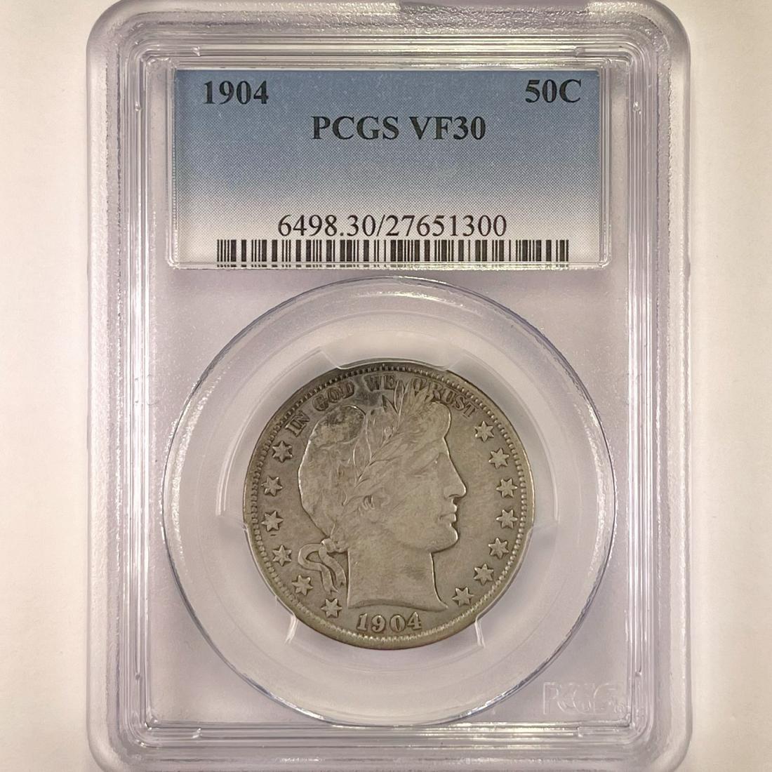 1904 Barber Half Dollar PCGS - VF30 (1 of 2)