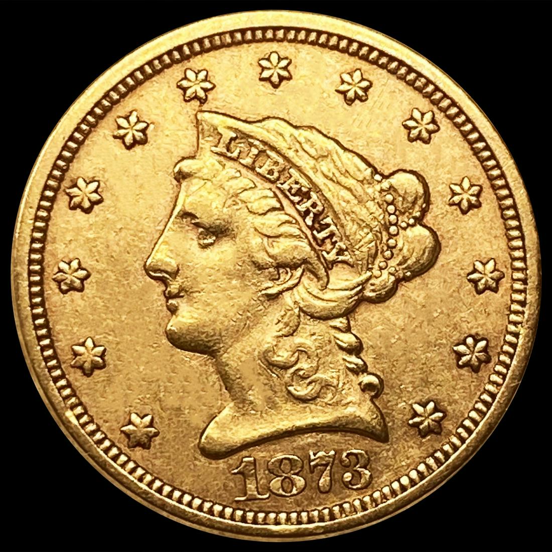 1873 $2.50 Gold Quarter Eagle ABOUT UNCIRCULATED (1 of 2)
