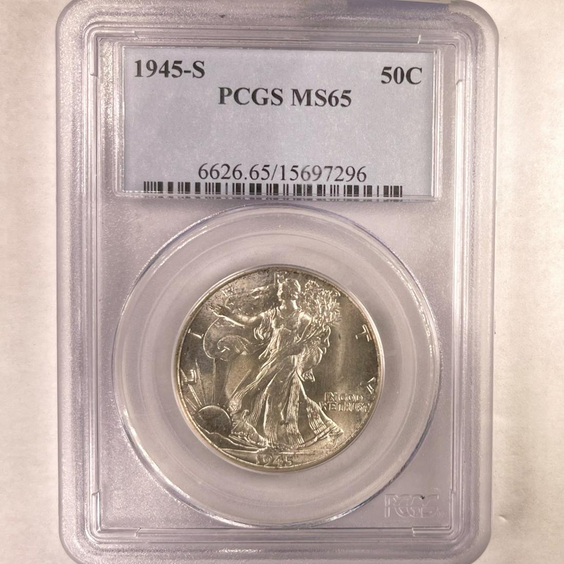 1945-S Walking Liberty Half Dollar PCGS - MS65 (1 of 2)