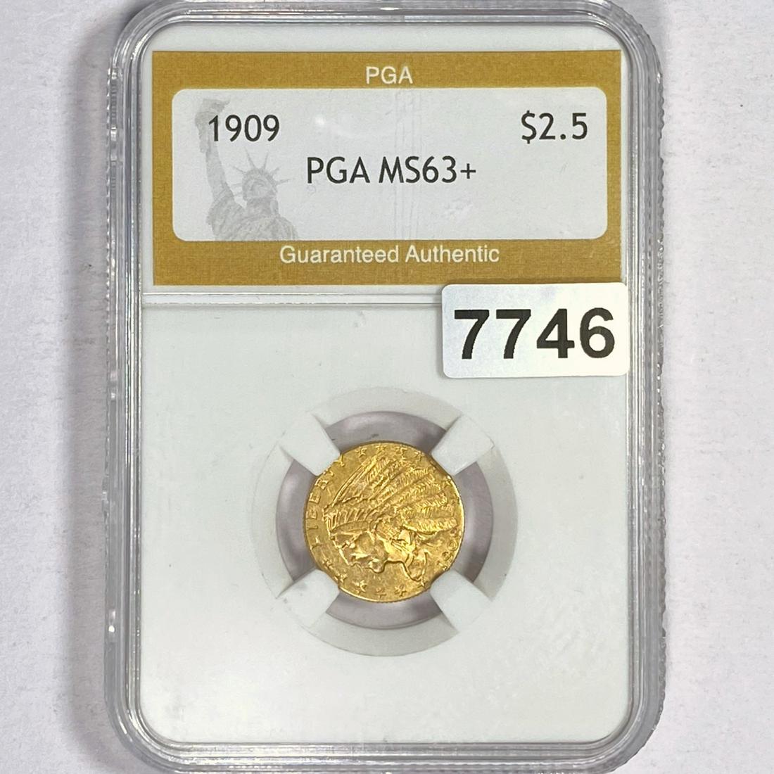 1909 $2.50 Gold Quarter Eagle PGA - MS63+ (1 of 2)