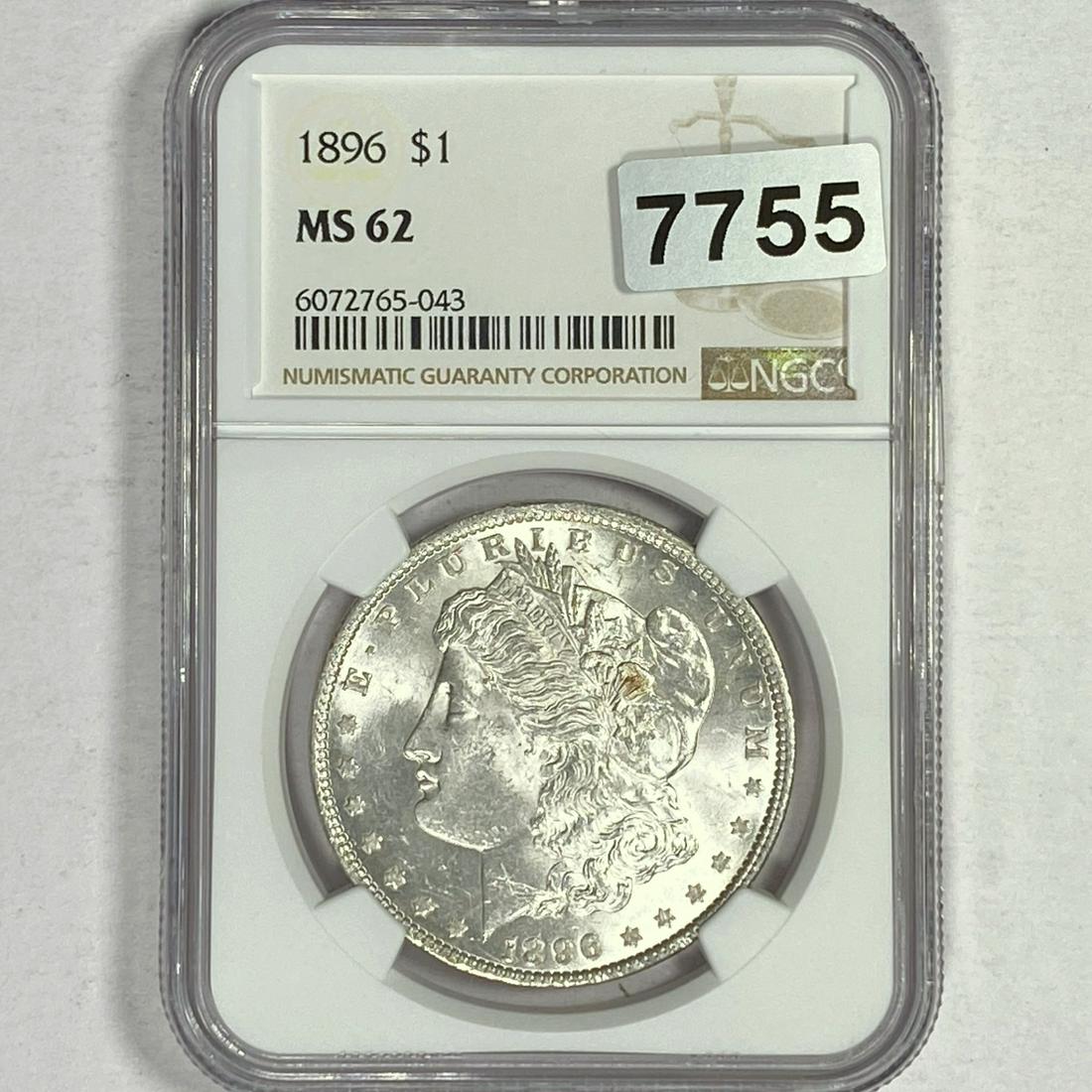1896 Morgan Silver Dollar NGC - MS62 (1 of 2)
