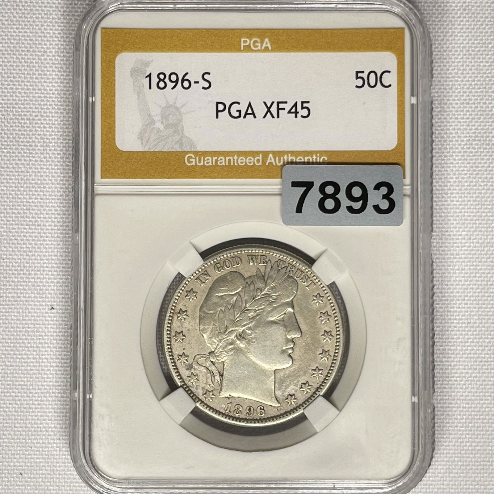 1896-S Barber Half Dollar PGA - XF45 (1 of 2)