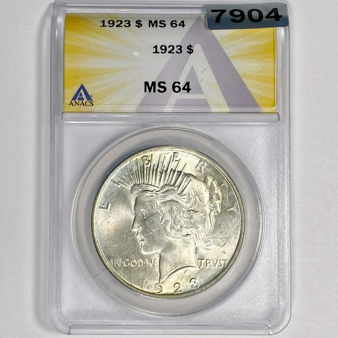 1923 Silver Peace Dollar ANACS - MS64 (1 of 2)