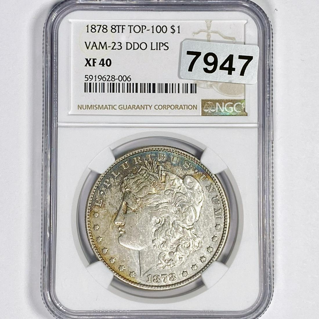 1878 8TF VAM-23 DDO LIPS Morgan Dollar NGC-XF40 (1 of 2)