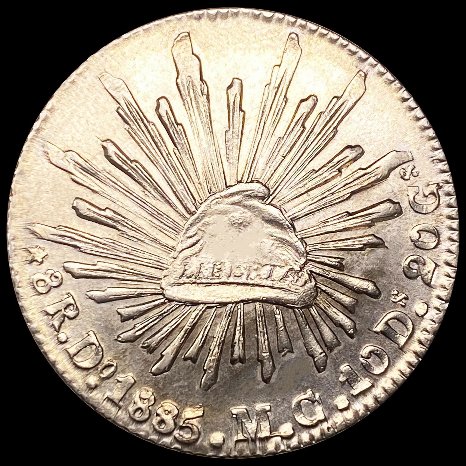 1885 Mexico 8 Reales CLOSELY UNCIRCULATED (1 of 2)