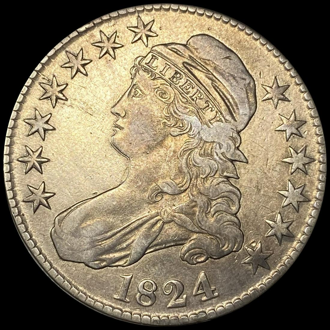 1824 Capped Bust Half Dollar ABOUT UNCIRCULATED (1 of 2)