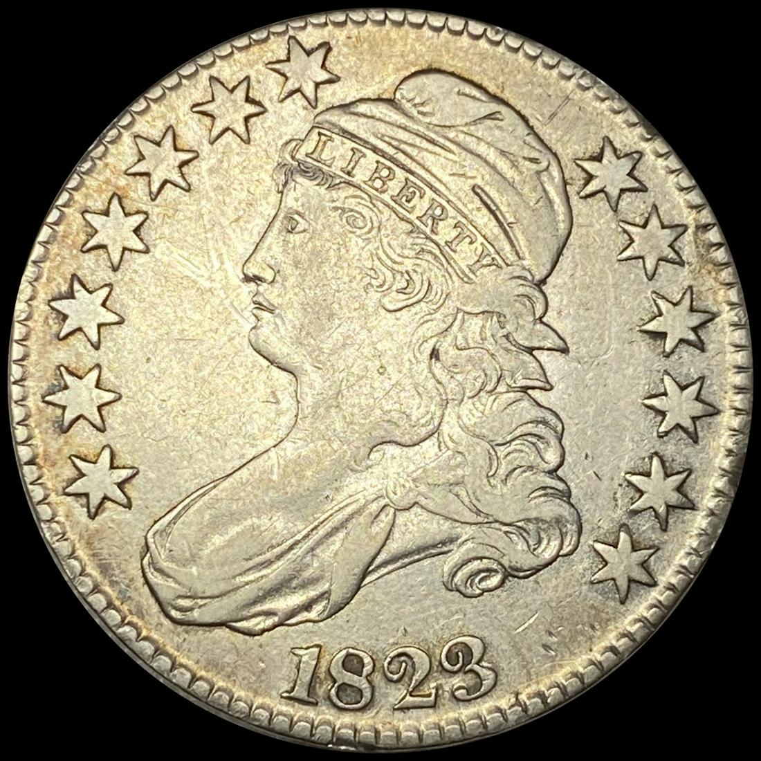 1823 Capped Bust Half Dollar NEARLY UNCIRCULATED (1 of 2)