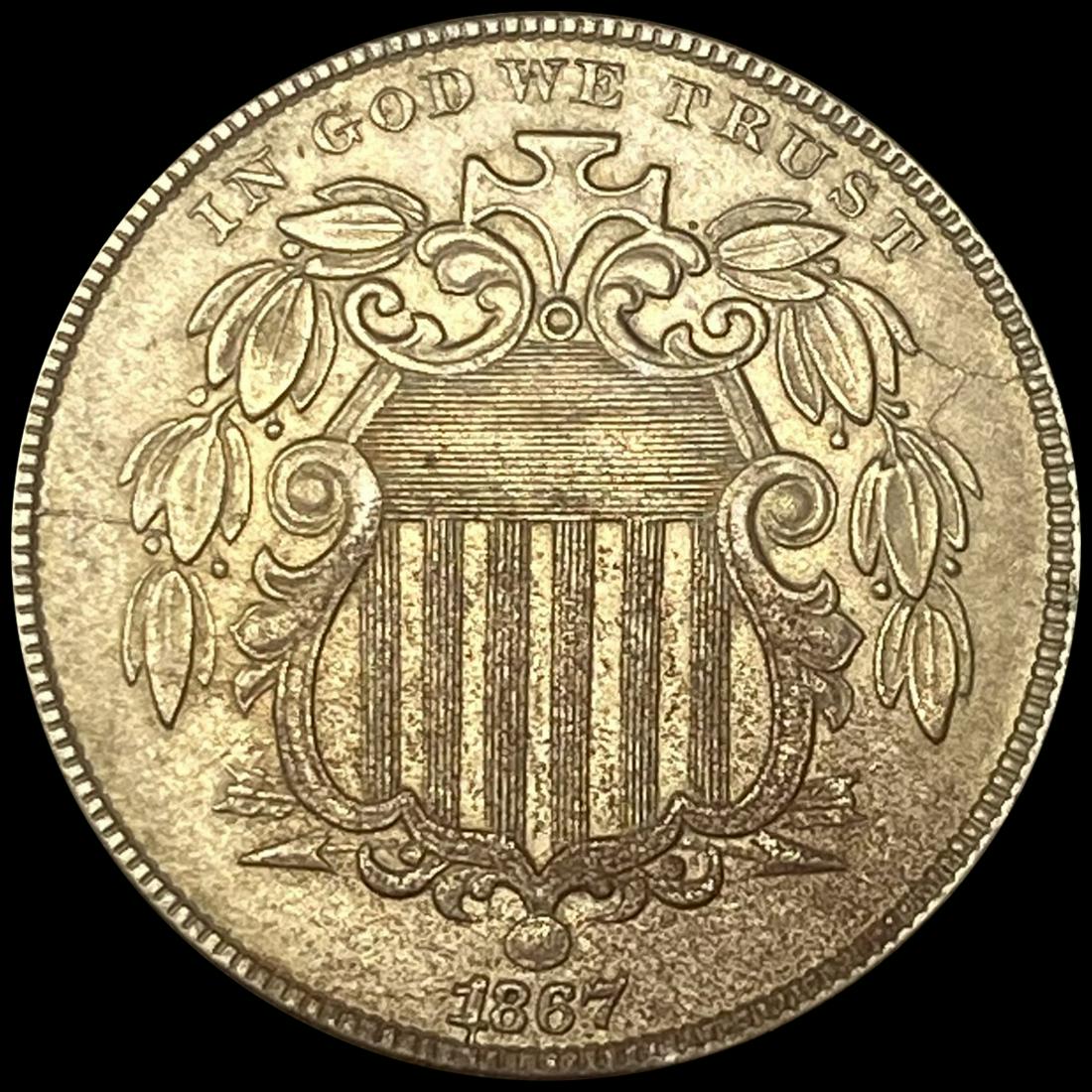 1867 Shield Nickel UNCIRCULATED (1 of 2)