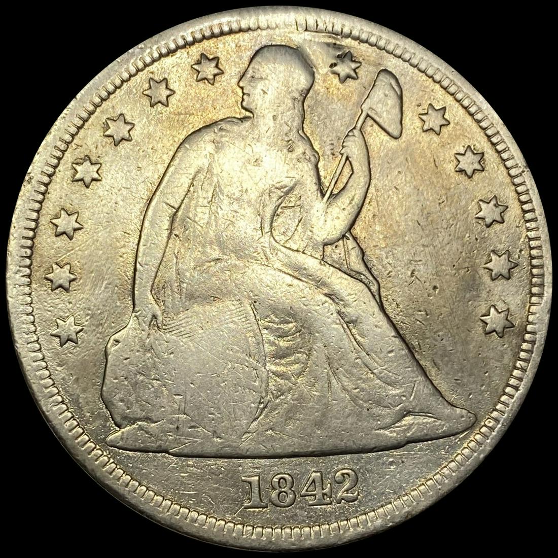 1842 Seated Liberty Dollar LIGHTLY CIRCULATED (1 of 2)
