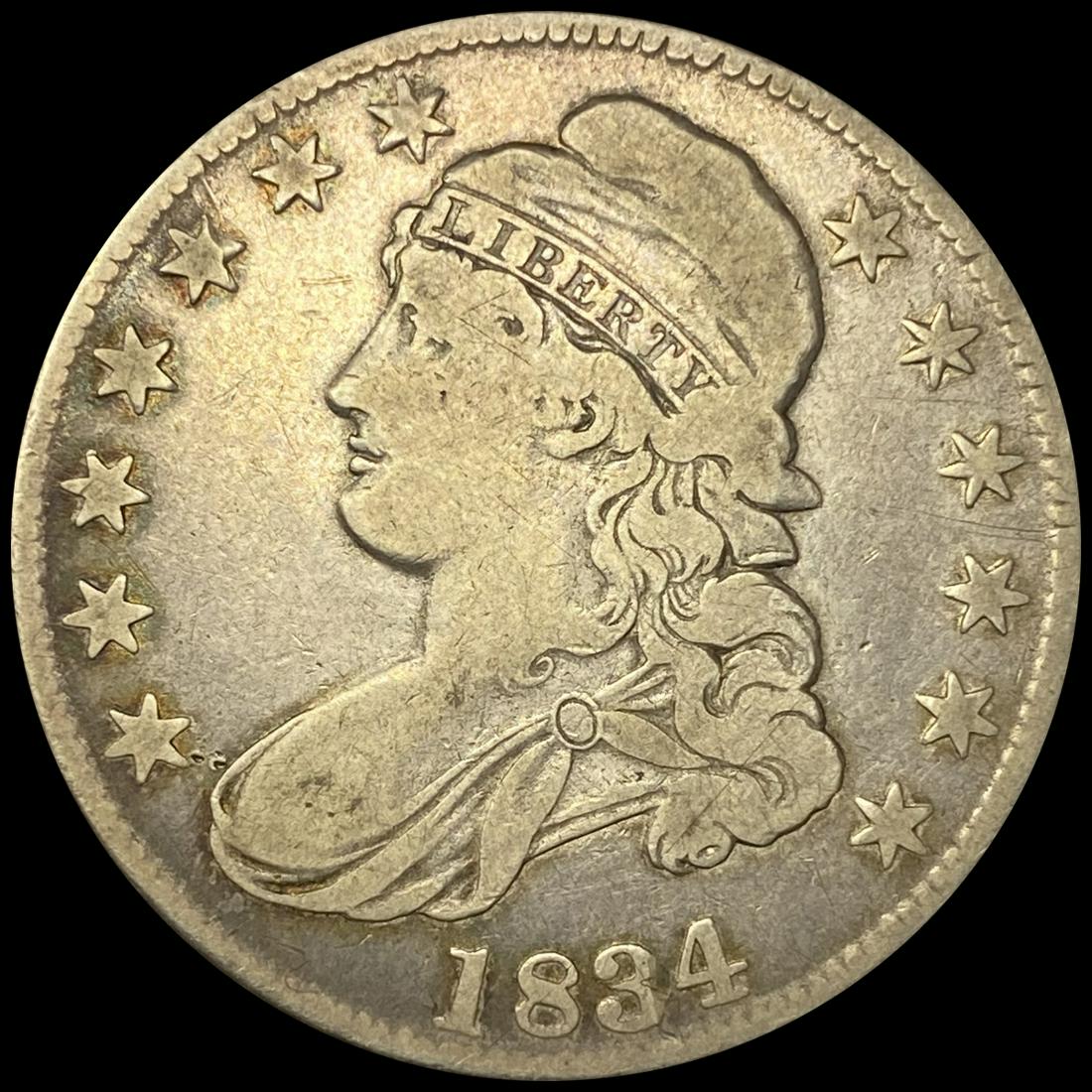 1834 Capped Bust Half Dollar LIGHTLY CIRCULATED (1 of 2)