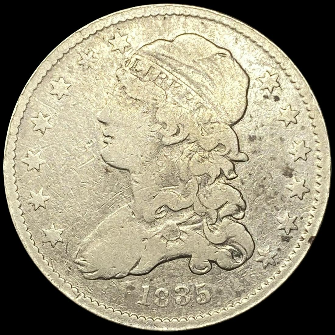 1835 Capped Bust Quarter LIGHTLY CIRCULATED (1 of 2)