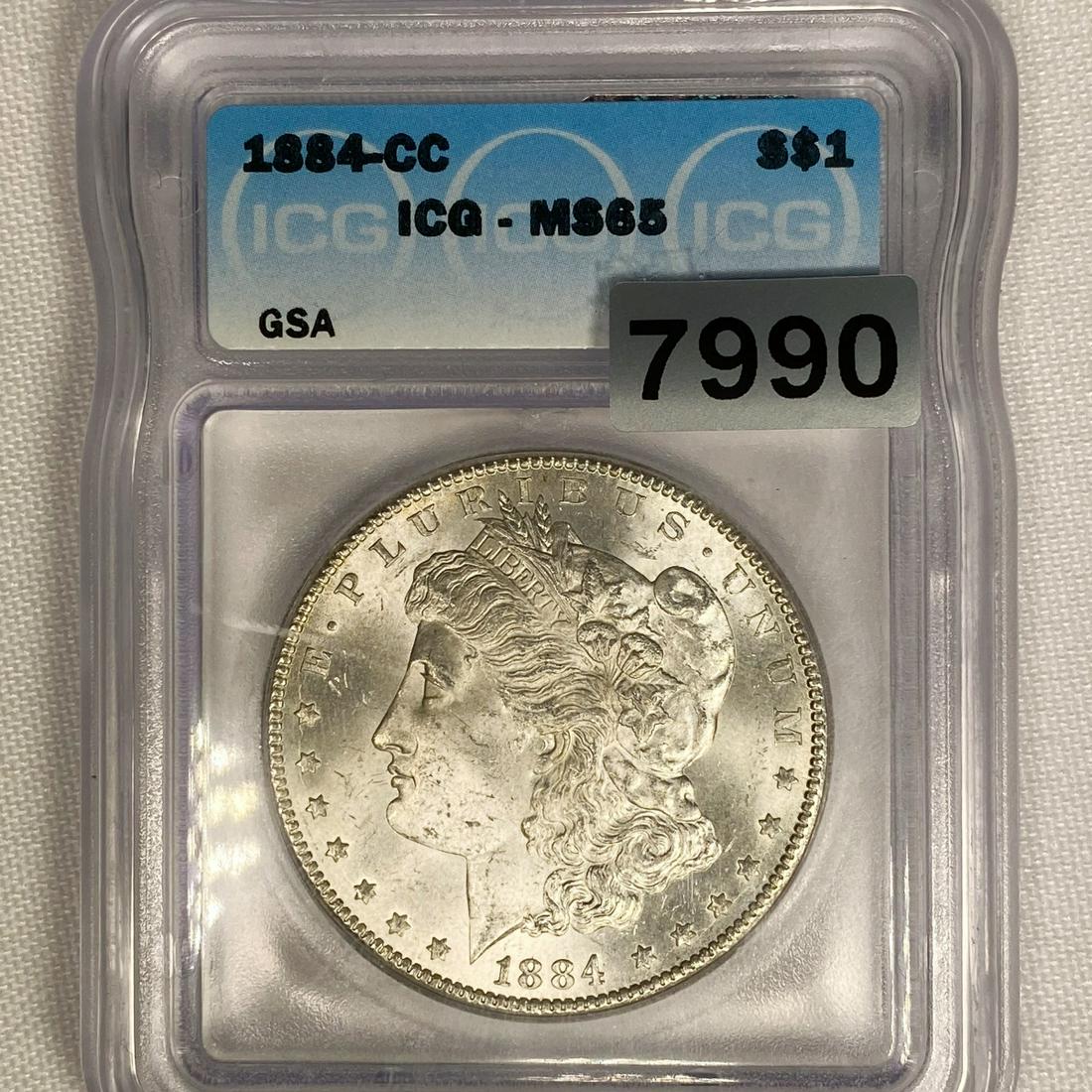 1884-CC GSA Morgan Silver Dollar ICG - MS65 (1 of 2)