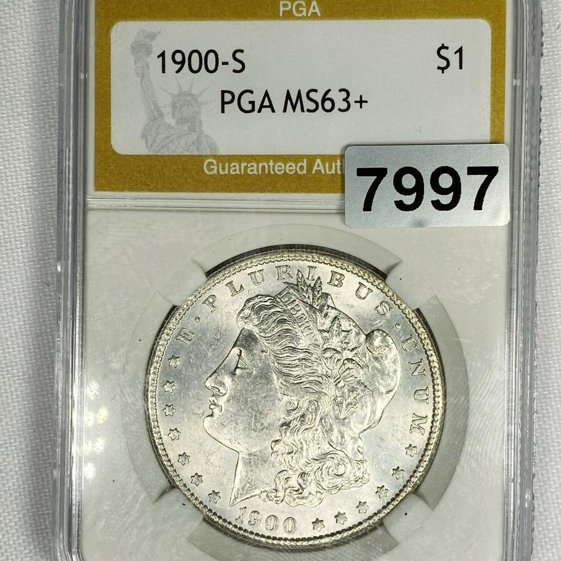 1900-S Morgan Silver Dollar PGA - MS63+ (1 of 2)