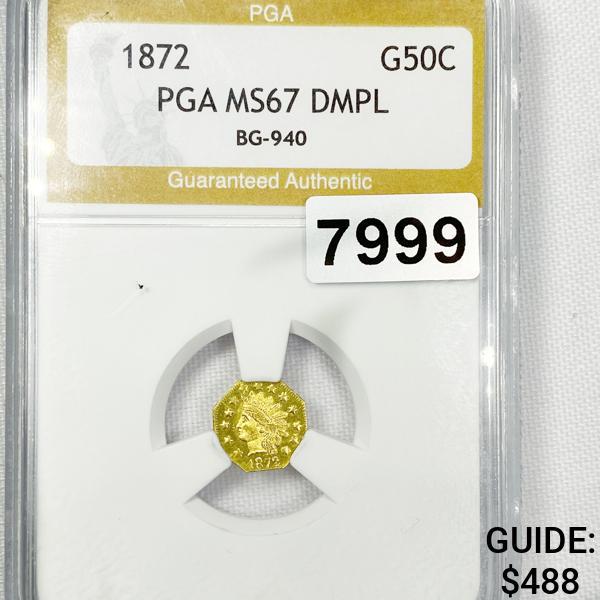 1872 BG-940 California Gold Half Dollar PGA - (1 of 2)