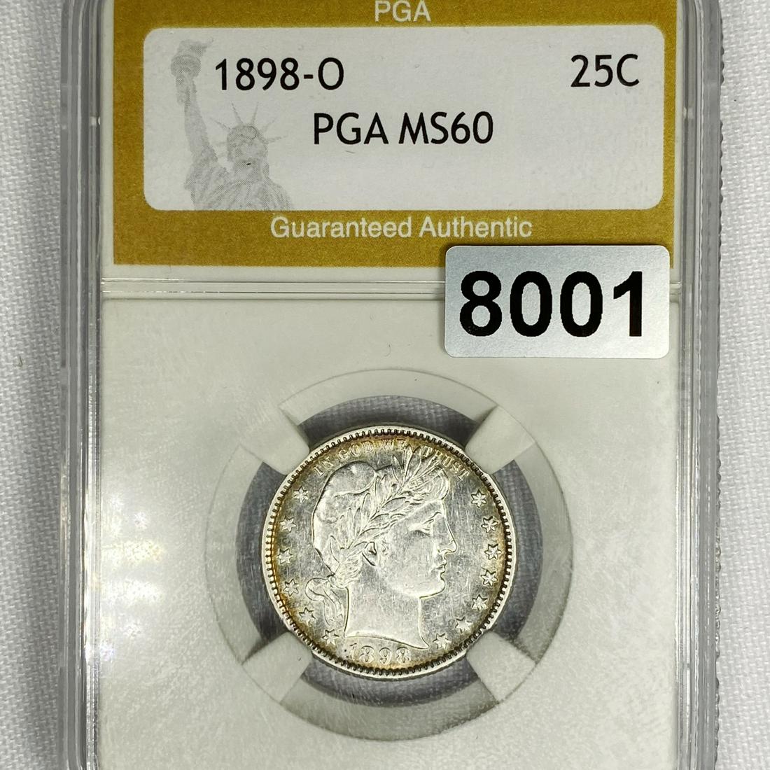 1898-O Barber Quarter PGA - MS60 (1 of 2)