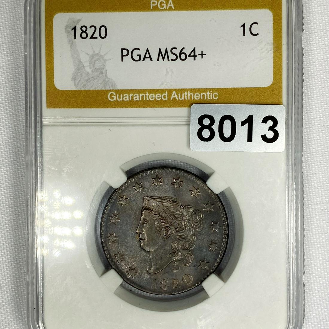 1820 Large Cent PGA - MS64+ (1 of 2)