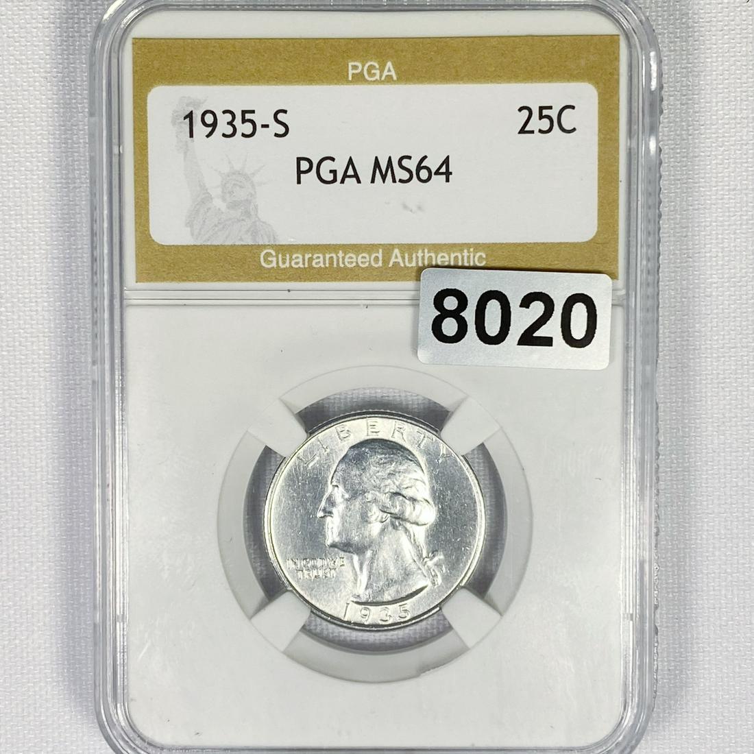 1935-S Washington Silver Quarter PGA - MS64 (1 of 2)
