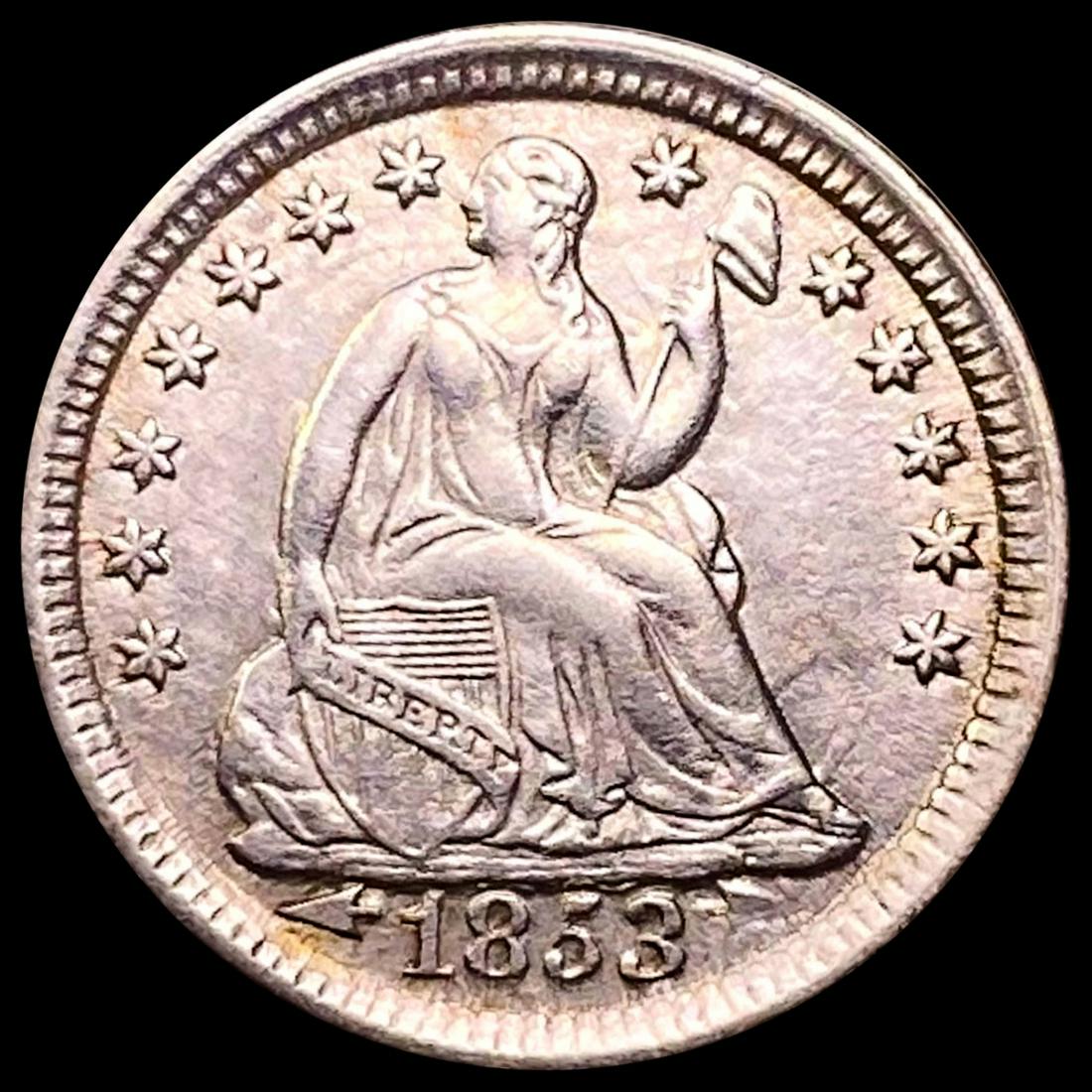 1853 Seated Liberty Half Dime UNCIRCULATED (1 of 2)