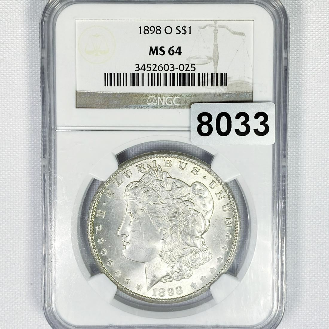 1898-O Morgan Silver Dollar NGC - MS64 (1 of 2)