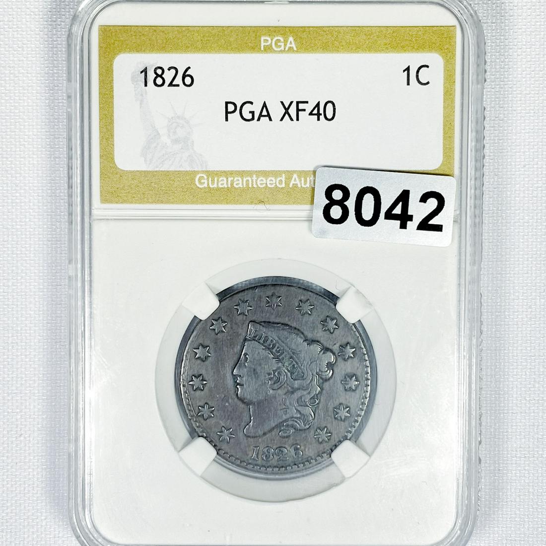 1826 Coronet Head Large Cent PGA - XF40 (1 of 2)