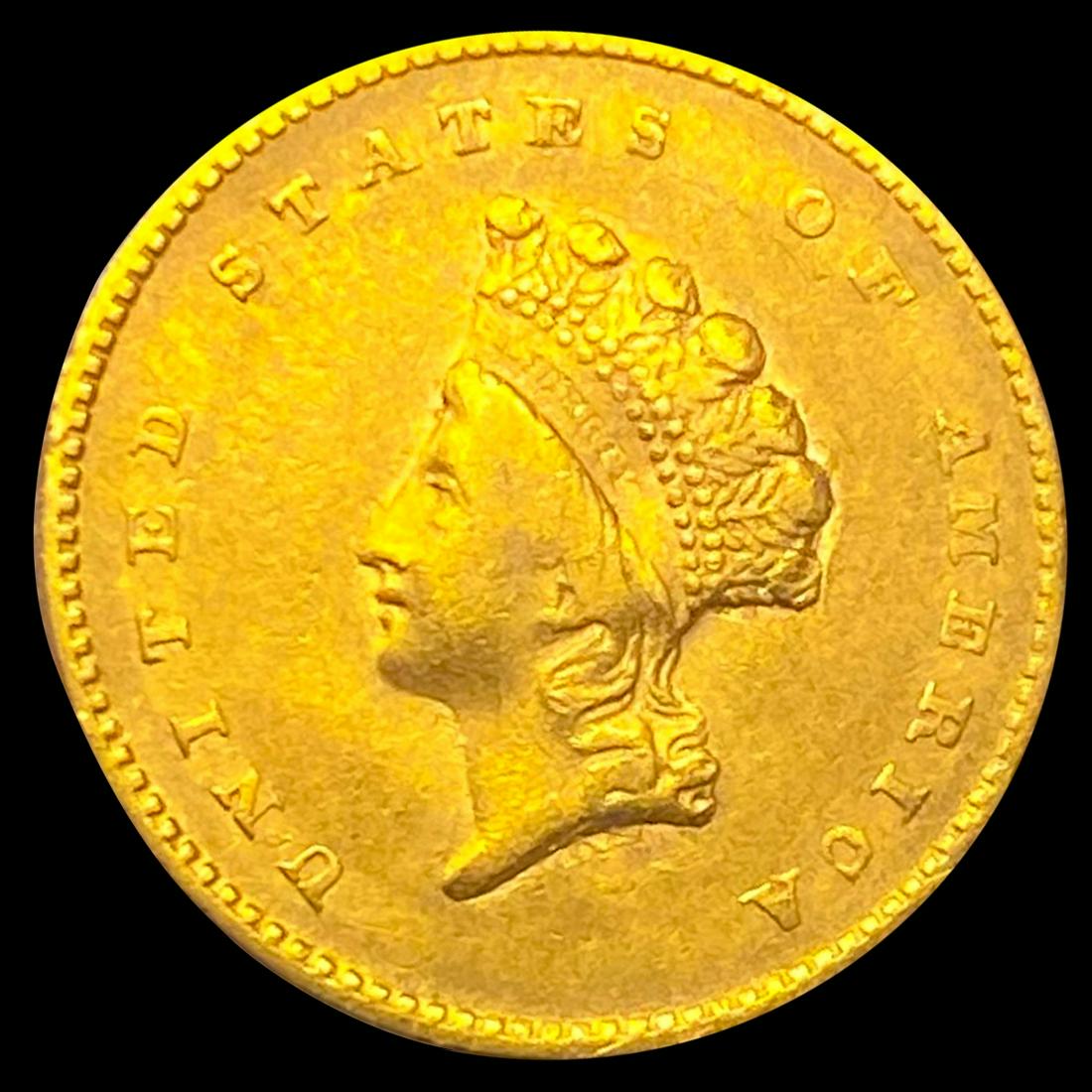 1855 Ty 2 Rare Gold Dollar NEARLY UNCIRCULATED (1 of 2)