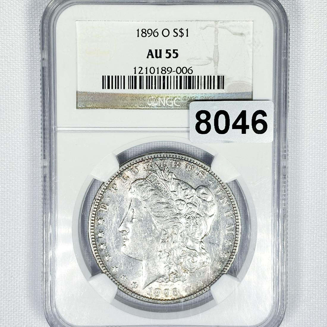 1896-O Morgan Silver Dollar NGC - AU55 (1 of 2)