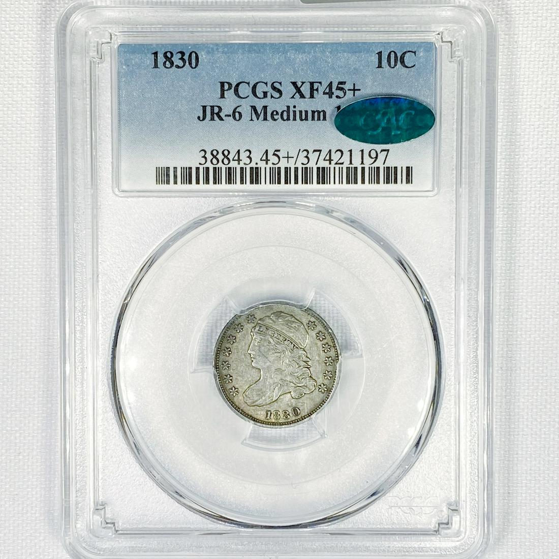 1830 CAC JR-6 Medium Capped Bust Dime PCGS - (1 of 2)
