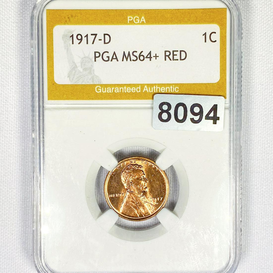 1917-D Wheat Cent PGA - MS64+ RD (1 of 2)