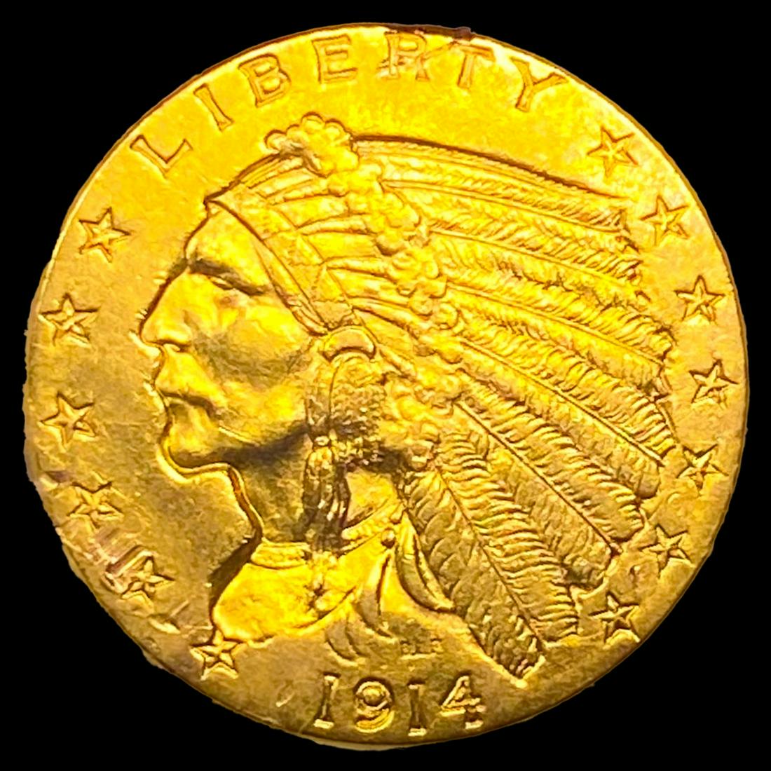 1914 $2.50 Gold Quarter Eagle NEARLY UNCIRCULATED (1 of 2)