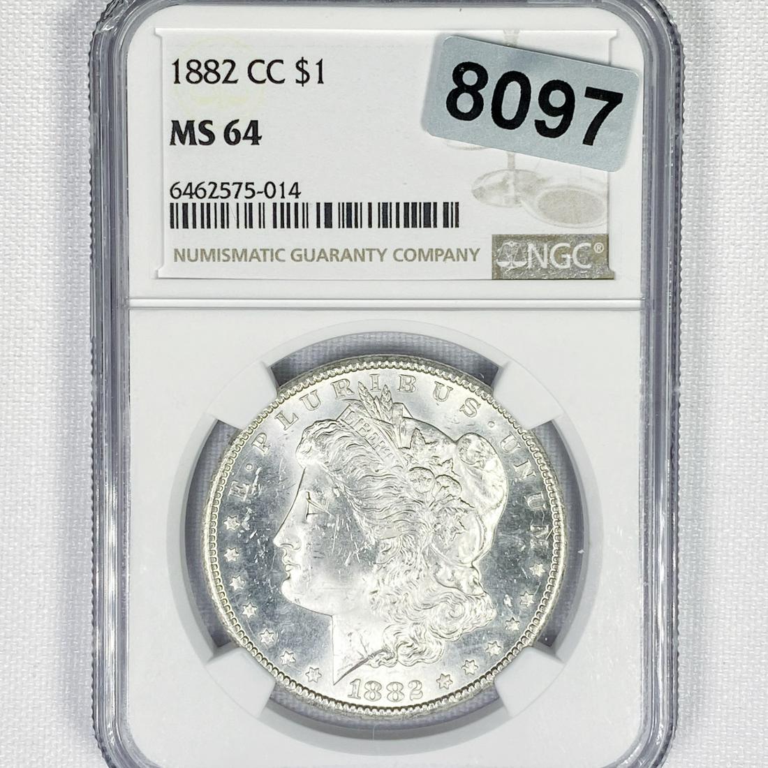 1882-CC Morgan Silver Dollar NGC - MS64 (1 of 2)