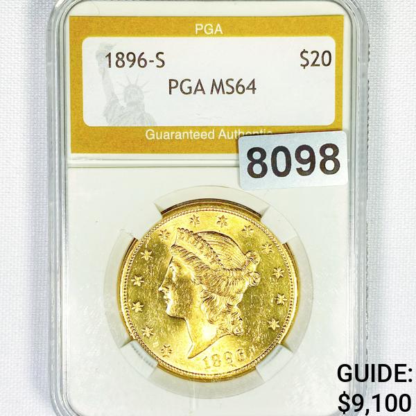 1896-S $20 Gold Double Eagle PGA - MS64 (1 of 2)