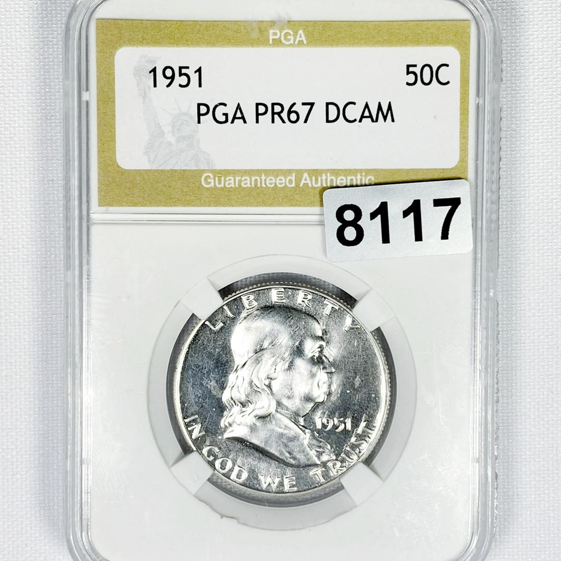 1951 Franklin Half Dollar PGA - PR67 DCAM (1 of 2)