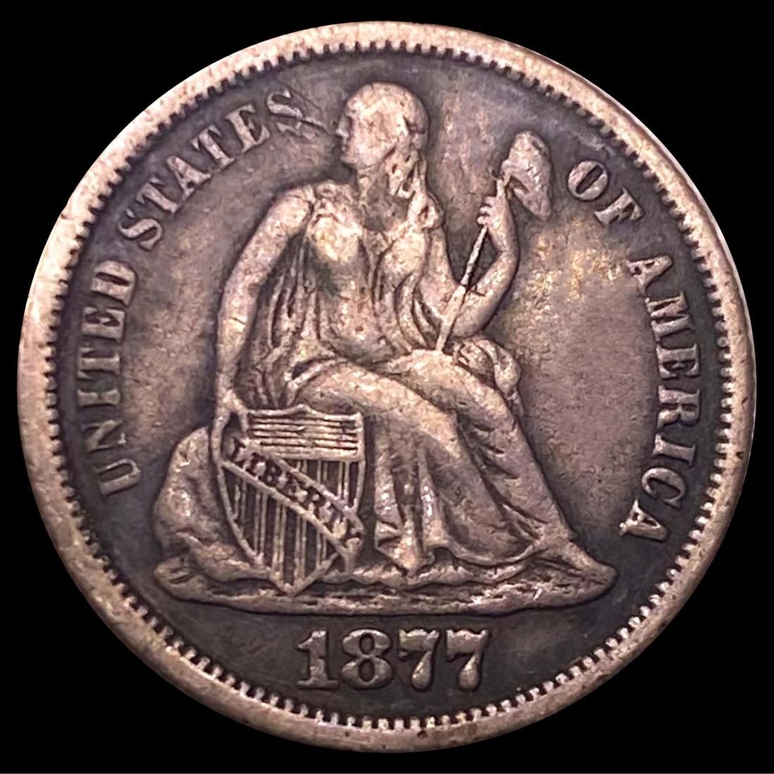 1877-CC Seated Liberty Dime ABOUT UNCIRCULATED (1 of 2)