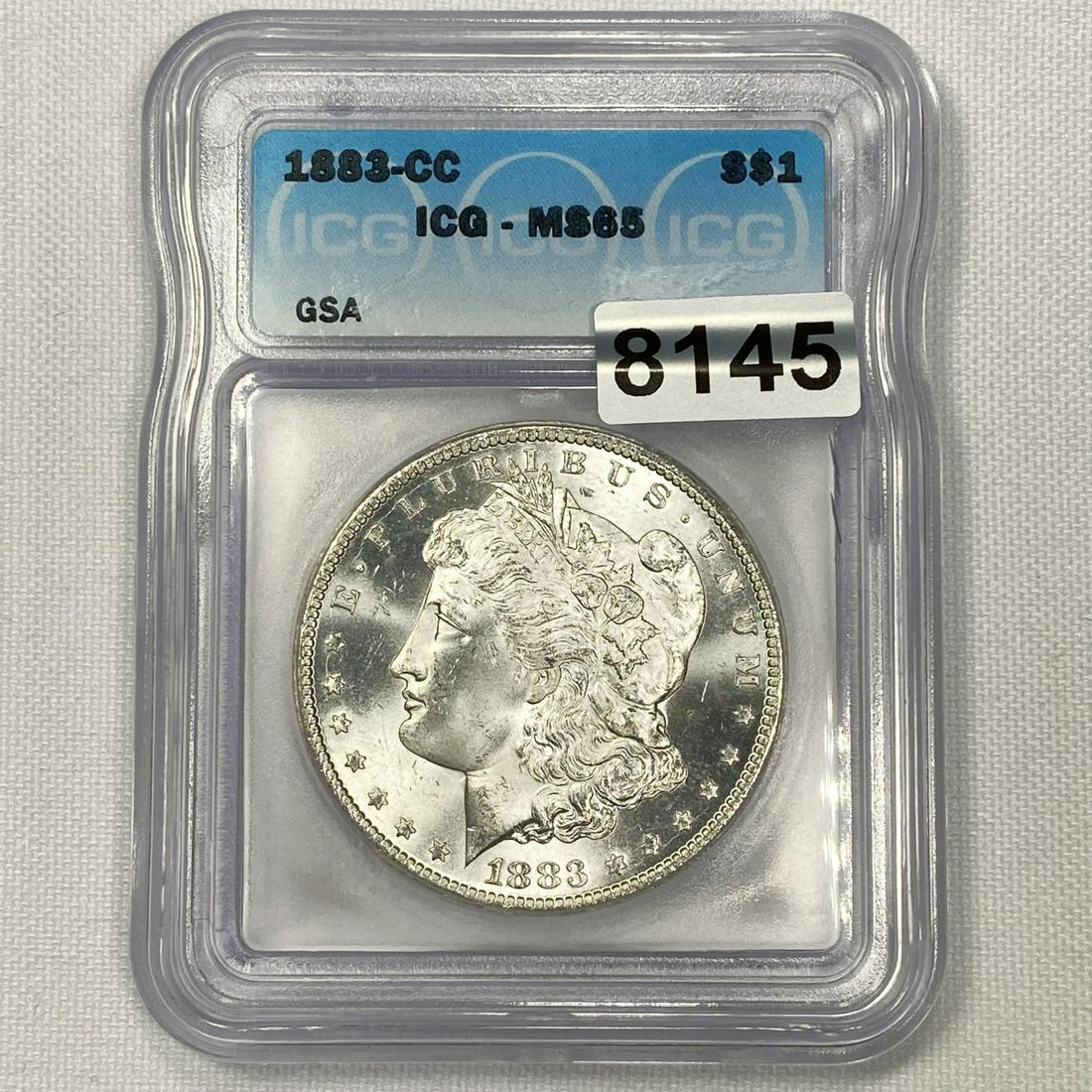 1883-CC GSA Morgan Silver Dollar ICG - MS65 (1 of 2)