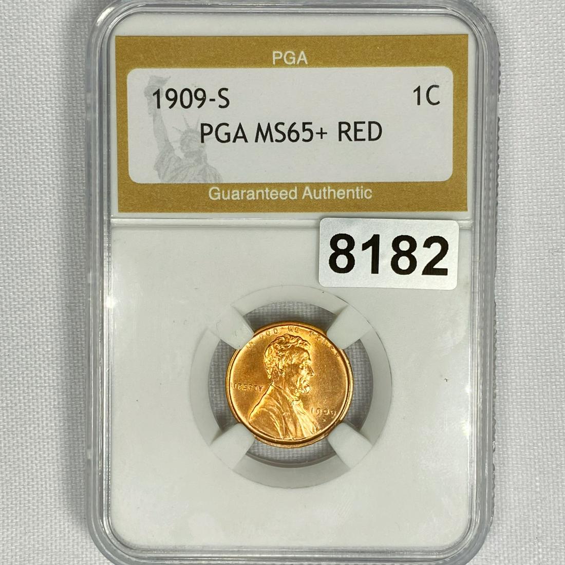 1909-S Wheat Cent PGA - MS65+ RD (1 of 2)