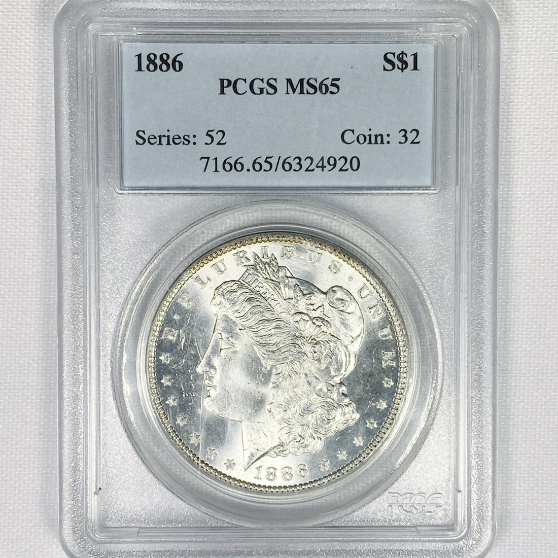1886 Morgan Silver Dollar PCGS - MS65 (1 of 2)