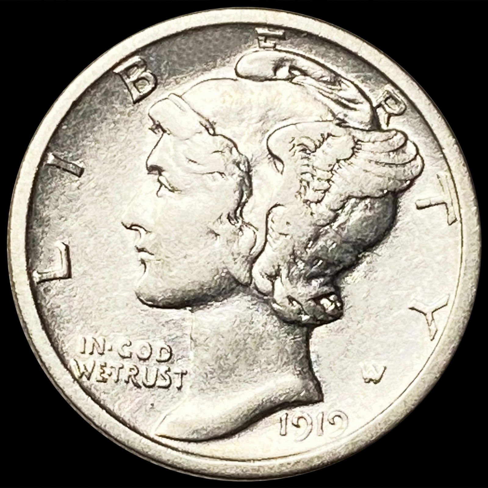 1919-S Mercury Dime CLOSELY UNCIRCULATED (1 of 2)