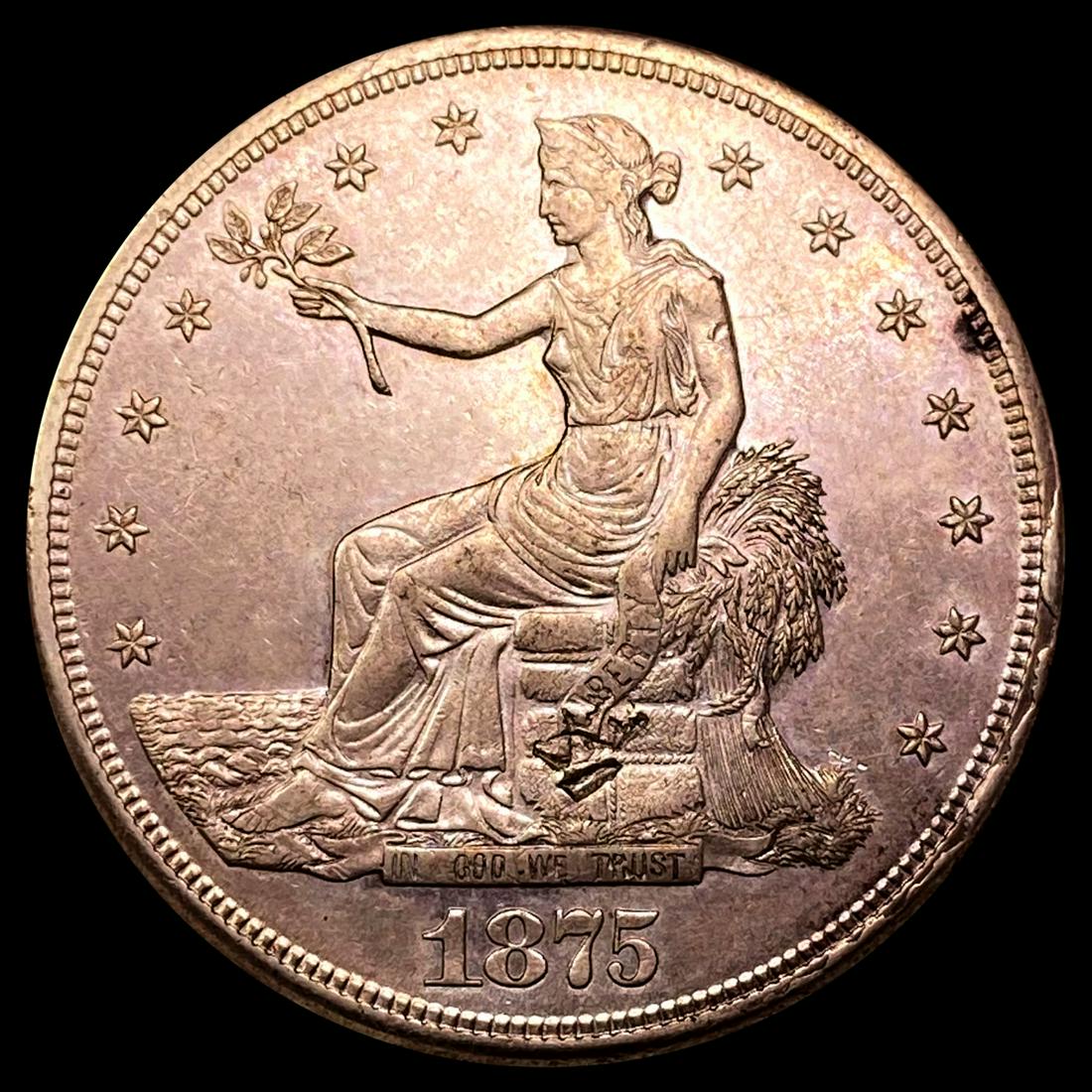 CHOP 1875-S Silver Trade Dollar UNCIRCULATED (1 of 2)