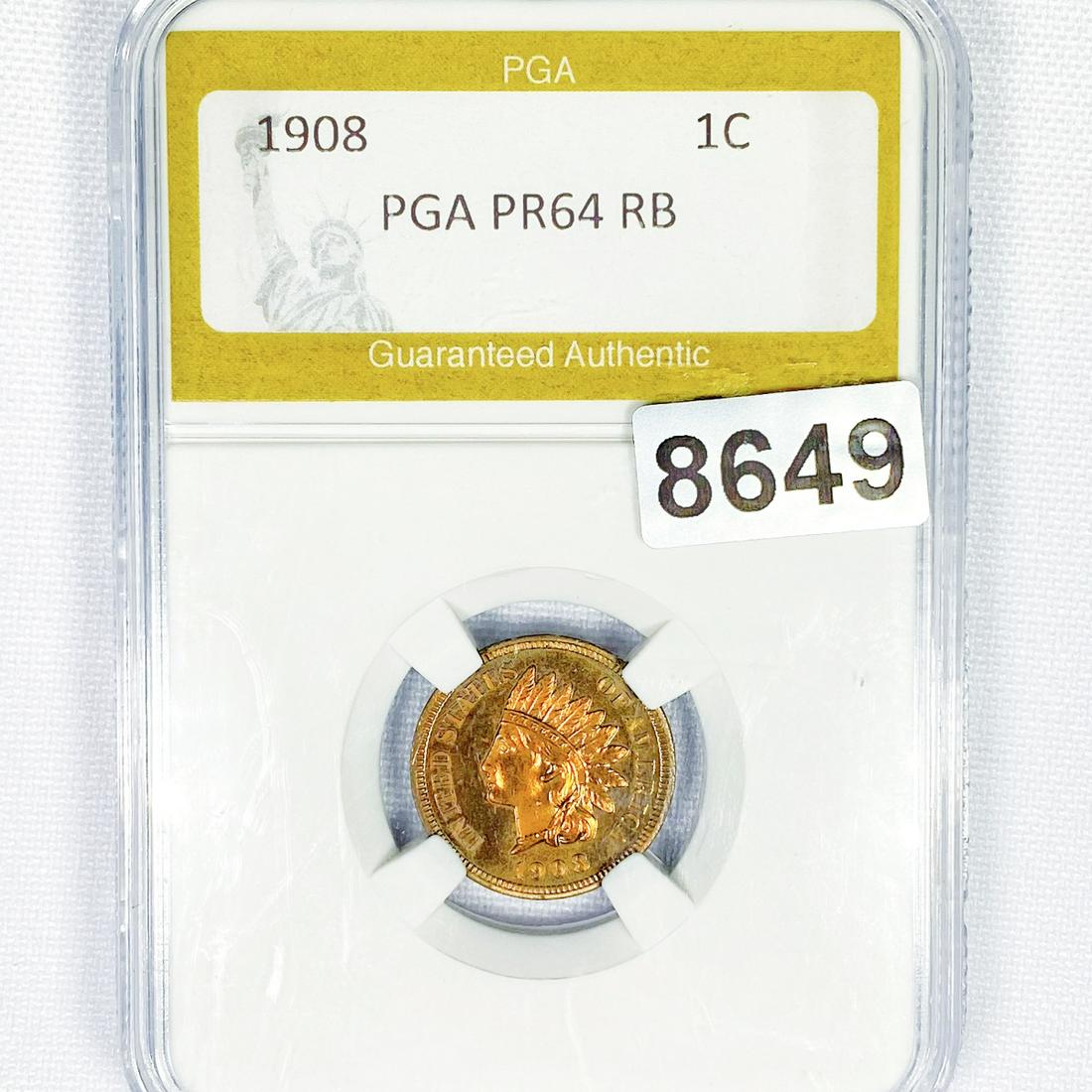 1908 Indian Head Cent PGA - PR64 RB (1 of 2)
