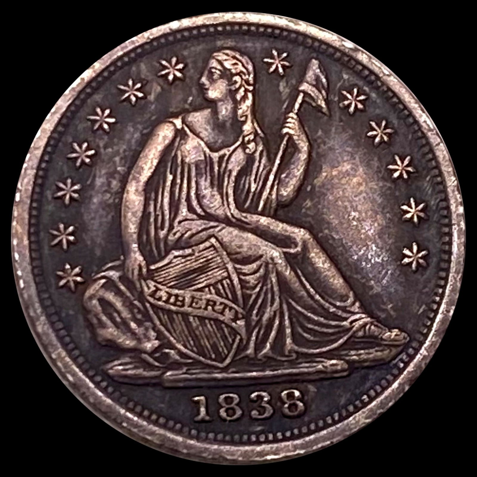 1838 Seated Liberty Half Dime UNCIRCULATED (1 of 2)