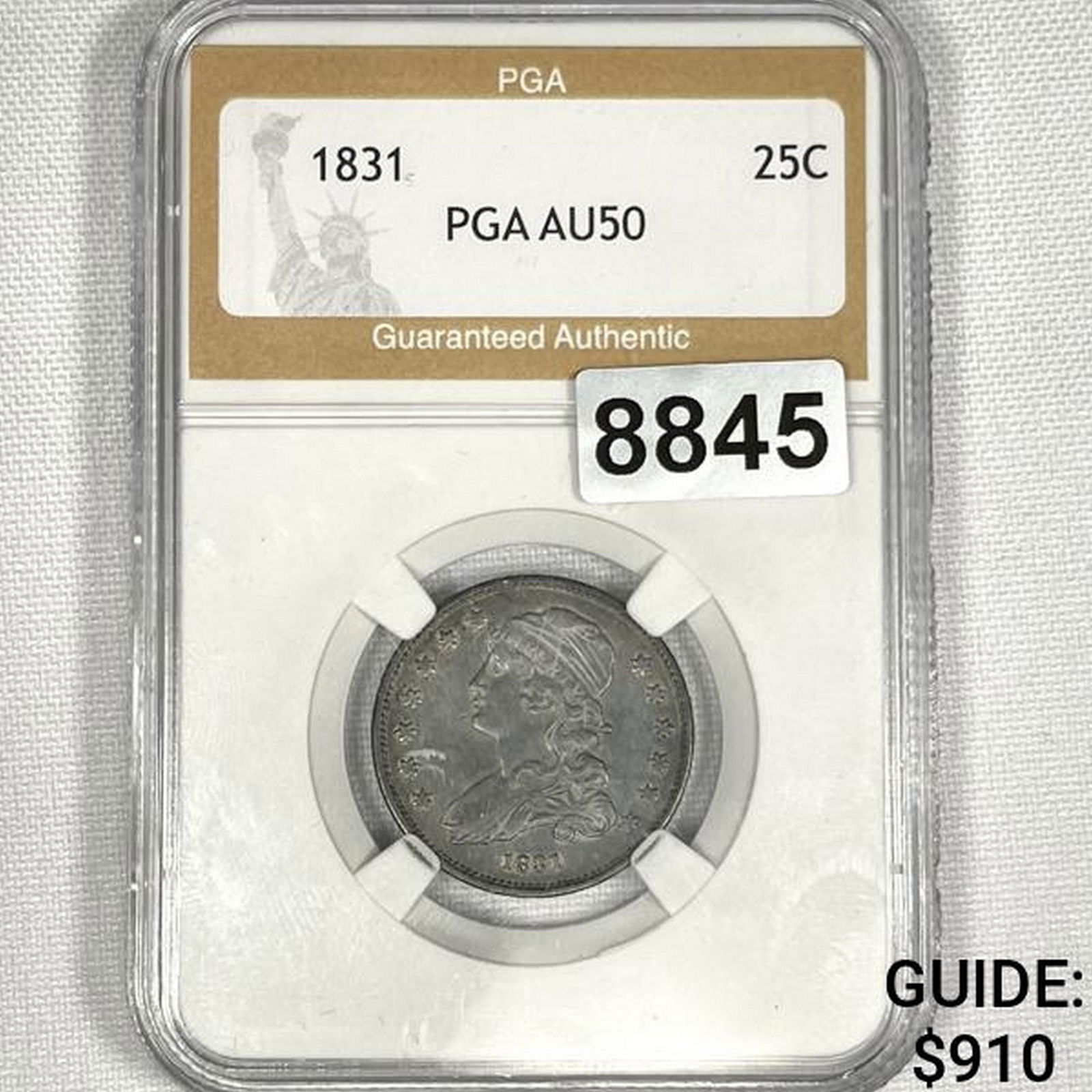 1831 Capped Bust Quarter PGA - AU50 (1 of 2)