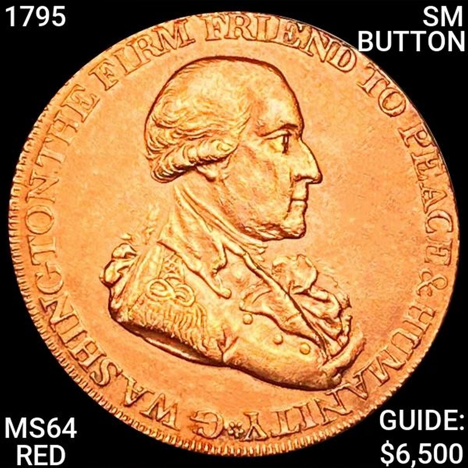 1795 Colonial Washington Cent CHOICE BU RED (1 of 2)