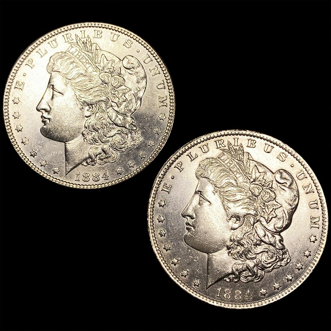 1884 P & O (2) Morgan Dollars UNCIRCULATED (1 of 2)