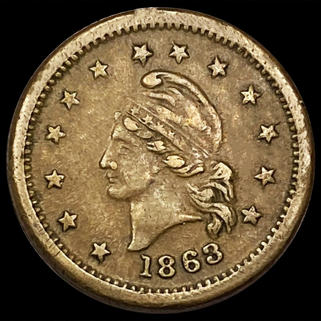 1863 Civil War One Cent ABOUT UNCIRCULATED (1 of 2)