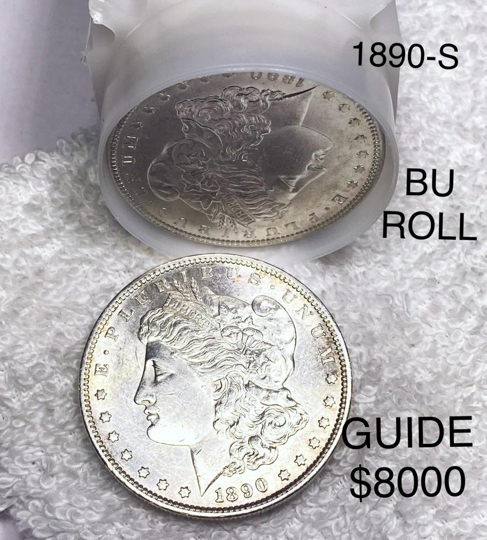 (20)1890-S Morgan Silver Dollars - UNC ROLL (1 of 2)