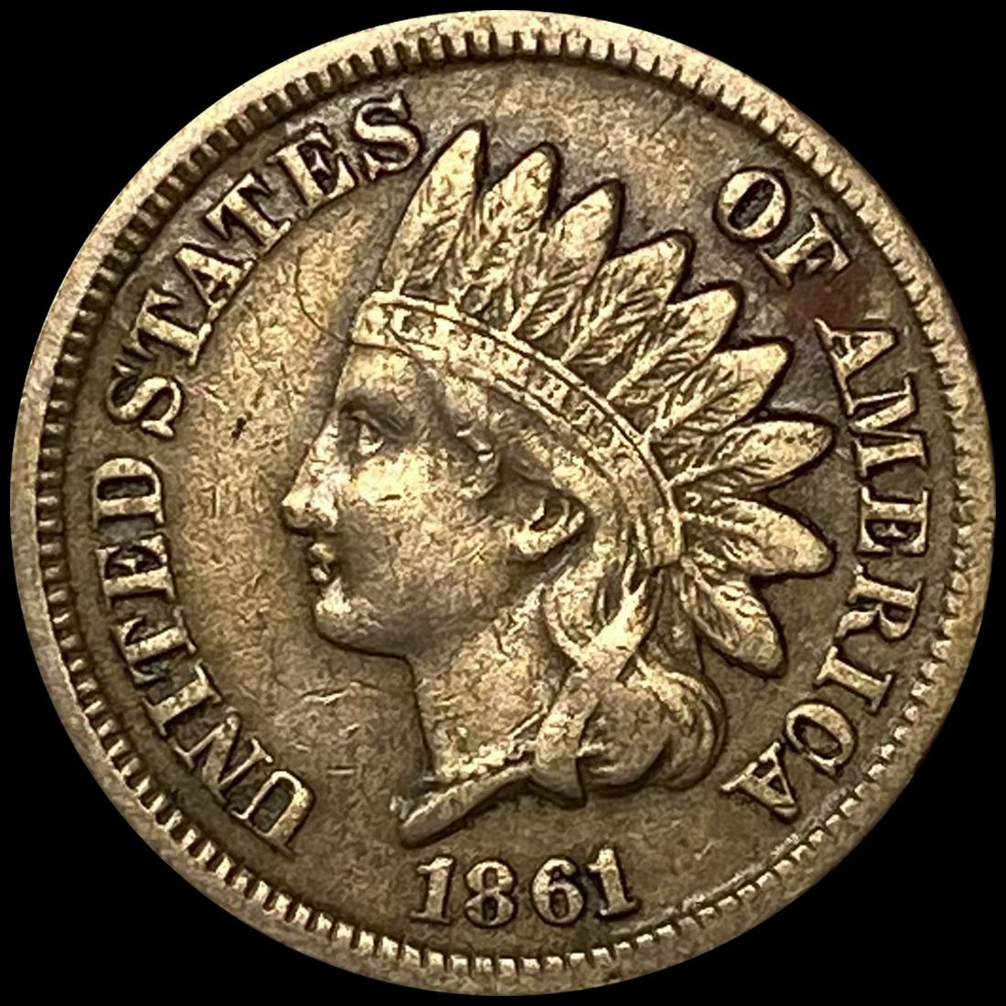 1861 Indian Head Cent NEARLY UNCIRCULATED (1 of 2)