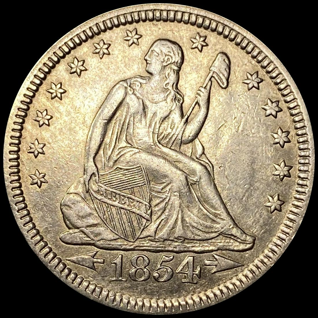 1854 Seated Liberty Quarter CLOSELY UNCIRCULATED (1 of 2)